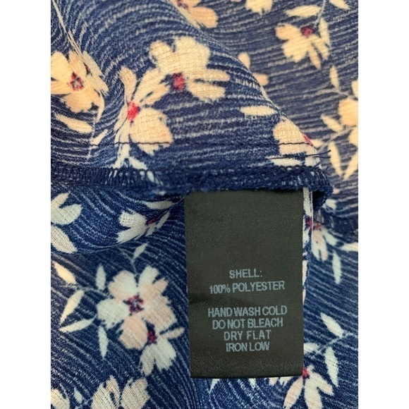 Lulu’s Off the Shoulder Blue & Pink Floral Skater Dress Size Small - Picture 10 of 15